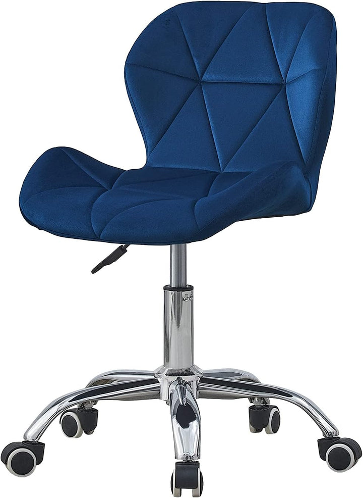 TUKAILAI Bürostuhl Ergonomisch aus Samt, Verstellbar Schreibtischstuhl Drehstuhl mit Höhenverstellba