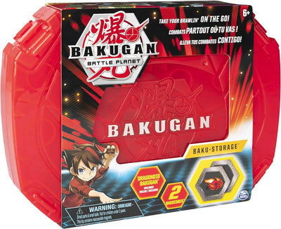 BAKUGAN 6045138 / #20115348 - Storage Case, Aufbewahrungskoffer mit extra Basic Ball, Dragonoid (rot