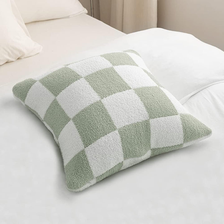 NIDITW Set mit 2 ultraweichen Schachbrett-Kissenbezügen, flauschig, Mikrofaser, Schachbrett, Gingham