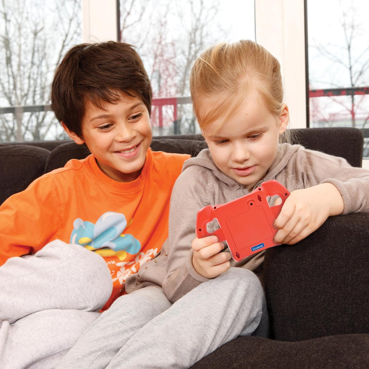 Lexibook, Cyber Arcade Racing, Bewegungsgesteuerte Rennkonsole, 30 Renn-, Action- und Puzzlespiele,