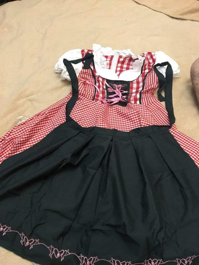 thematys Dirndl midi mit Schürze Damen | Dirndl-Bluse | Oktoberfest | Trachtenkleid | Trachtenmode K