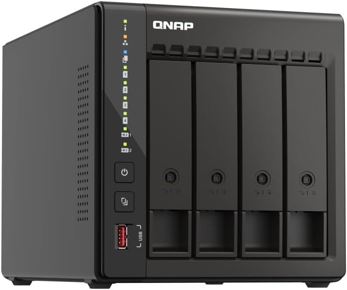 Qnap TS-453E 8G, 4 Bay NAS (Intel® Celeron® J6412 4-Core/4-Thread Prozessor, Turbo bis zu 2,6 GHz, D