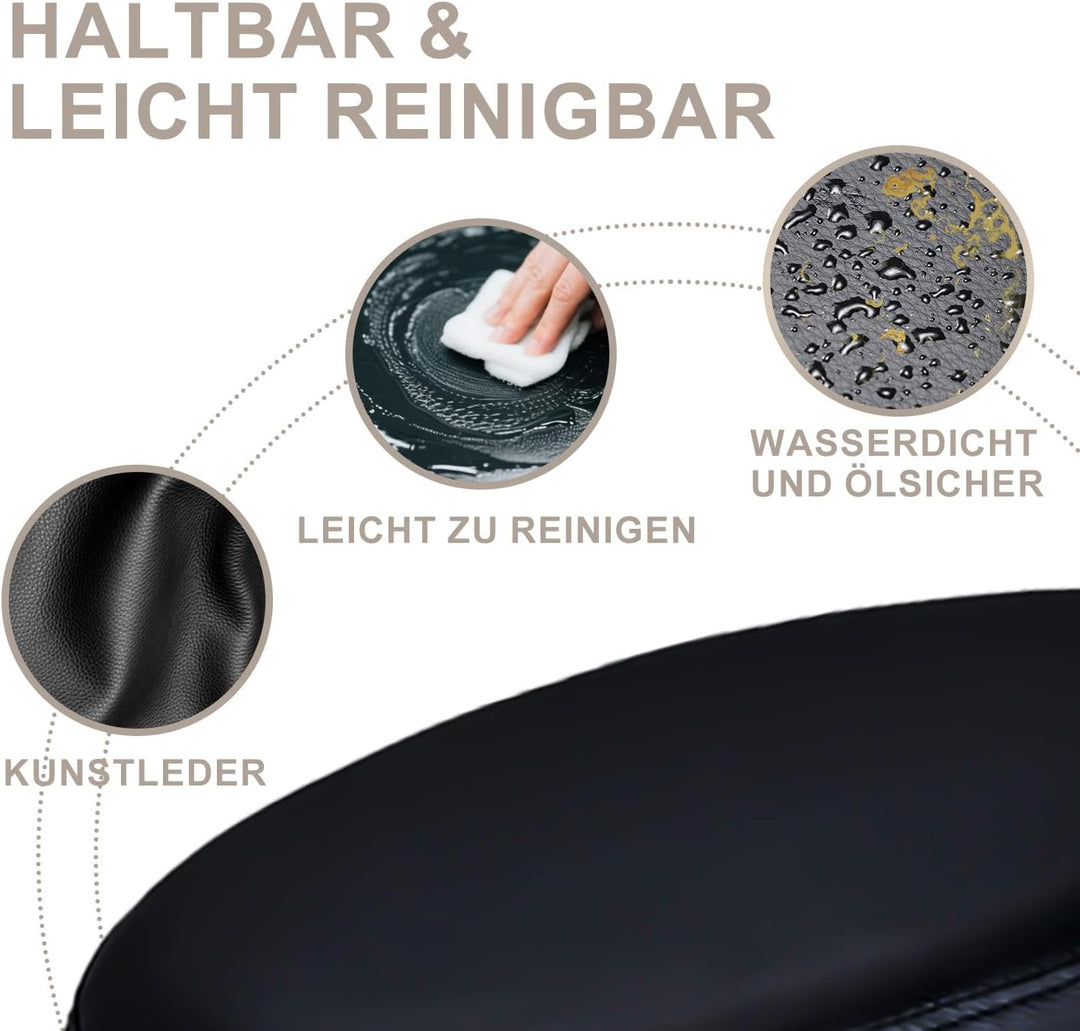 Zedelmaier Rollhocker höhenverstellbar, Bürohocker mit Gummirollen, 360° drehbar Hocker mit Rollen &amp;