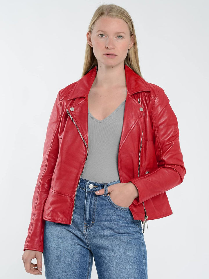 MAZE Damen Lederjacke 4202129 S chili, S chili