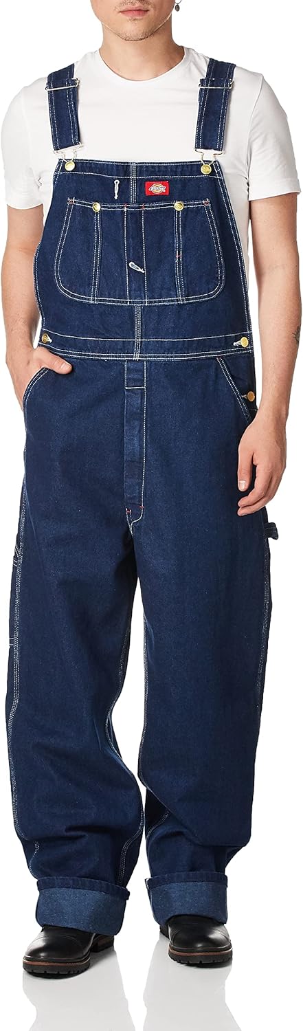 Dickies Herren Latzhose Duck Bib Overall 38W / 32L Blau (Rnsd Ind/Blu Rnb), 38W / 32L Blau (Rnsd Ind