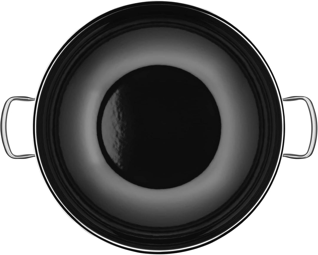 WMF Fusiontec Mineral Wok Induktion 36 cm, Wokpfanne mit Glasdeckel, High-Tech Keramik, backofenfest