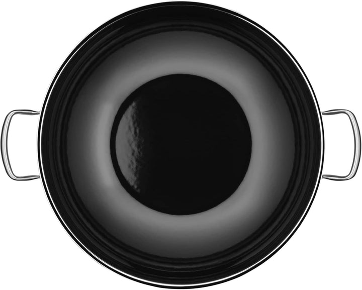 WMF Fusiontec Mineral Wok Induktion 36 cm, Wokpfanne mit Glasdeckel, High-Tech Keramik, backofenfest