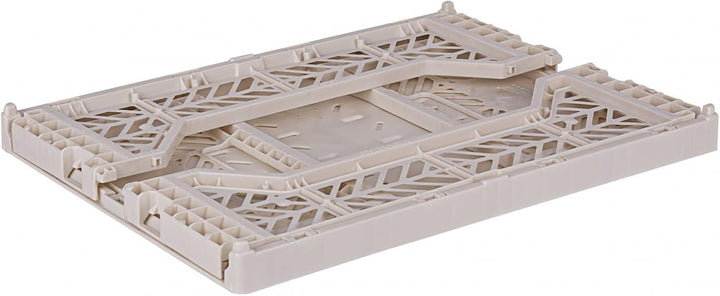 AYKASA Klappkiste, stabile Faltkiste aus Kunststoff, stapelbar, Coconut Milk, Midi (40x30x14cm) Coco