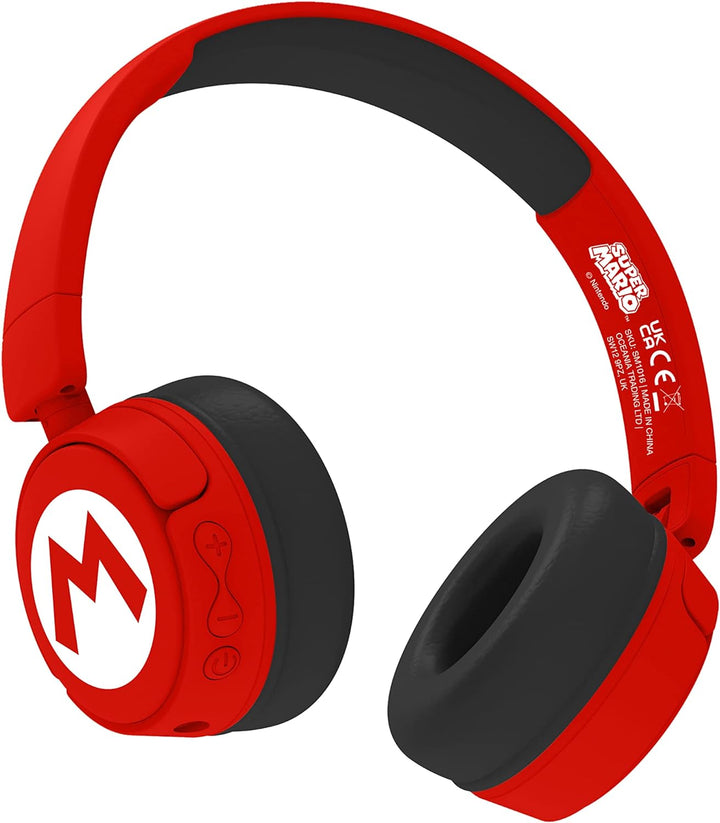 OTL Technologies SM1016 Super Mario Kabellose Kinder-Kopfhörer, Rot