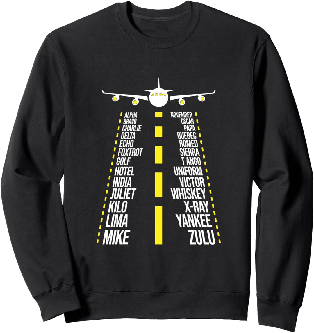 Piloten Alphabet fürs Fliegen Flugzeug Flieger Aviation Sweatshirt