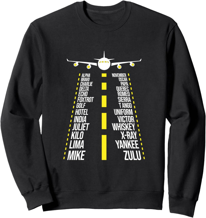 Piloten Alphabet fürs Fliegen Flugzeug Flieger Aviation Sweatshirt
