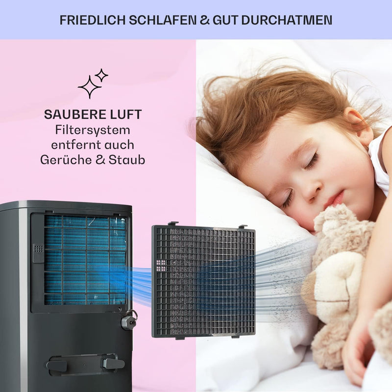 Klarstein Luftentfeuchter & Luftreiniger Elektrisch, 20 L Raumentfeuchter Klein für Wohnung Schlafzi