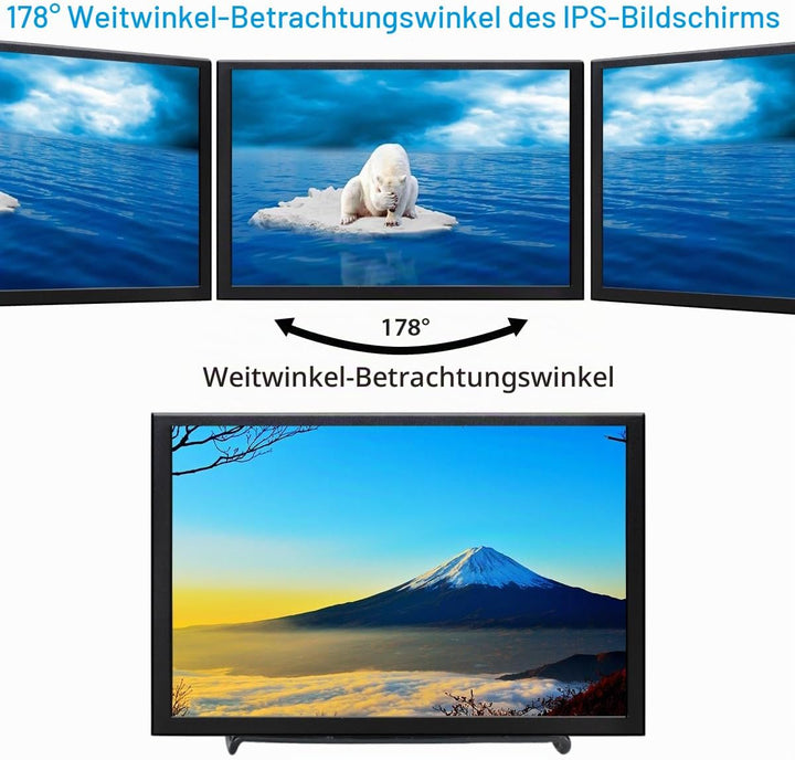 ELECROW Mini Monitor, 8 Zoll IPS Bildschirm for Raspberry Pi Display Externes Screem mit HD-Auflösun