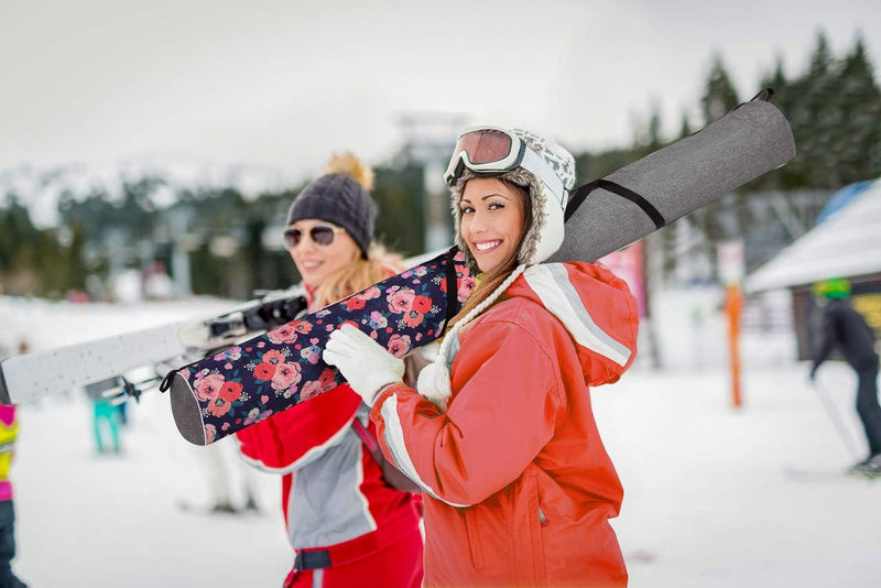 Ferocity Premium Set Skitasche und Skischuhtasche für 1 Paar Ski-Stöcke-Schuhe-Helm mit Abnehmbarer