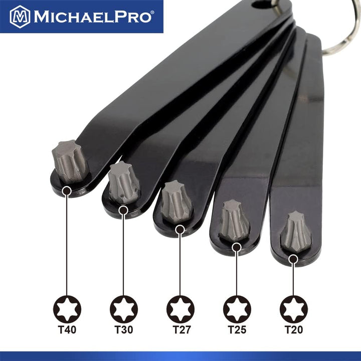 MichaelPro MP002029 5-Piece Ultra Low Profile Offset Screwdriver Set Slim Profile Angle Screwdriver
