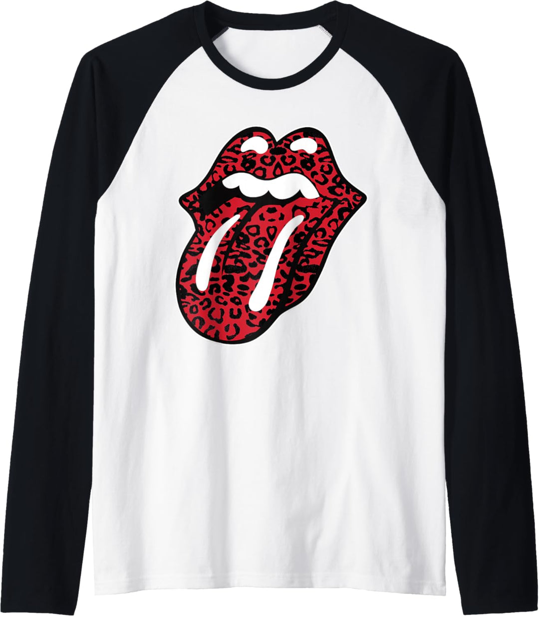 Offizielle Rolling Stones Leopardenzunge Raglan