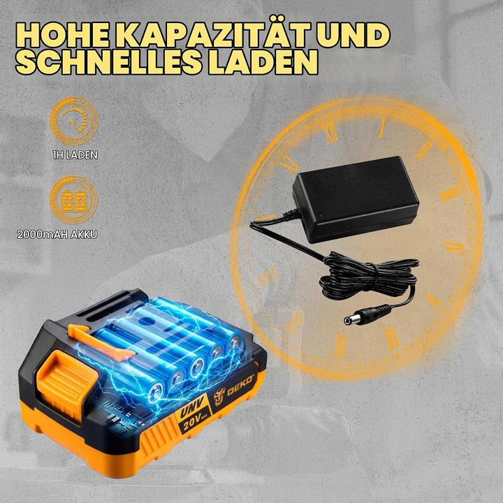 20V Exzenterschleifer Akku 125mm: DEKOPRO Schleifmaschine für Holz,6 variable Geschwindigkeiten, 125