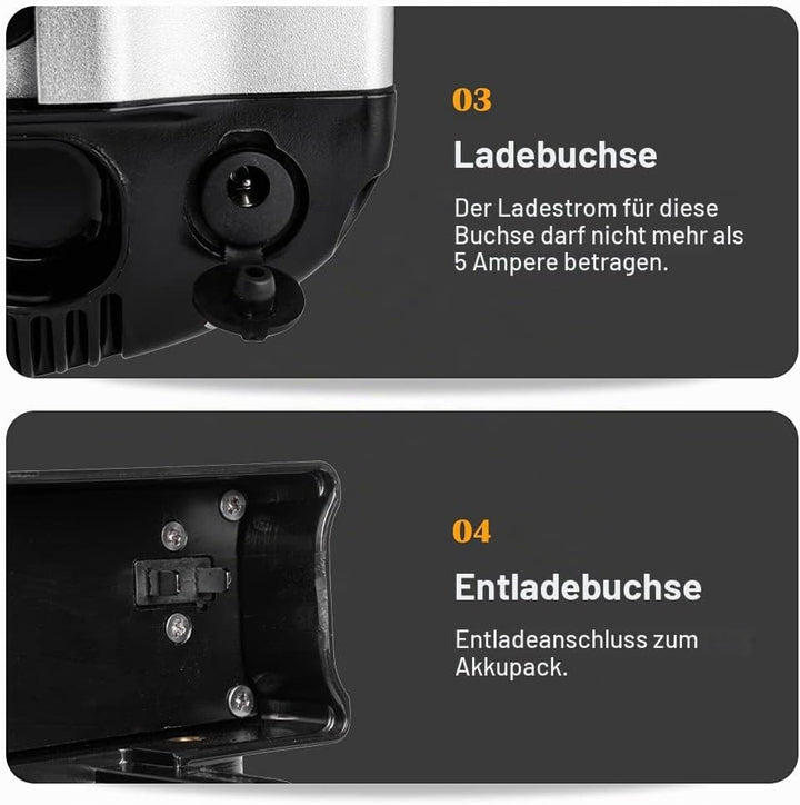 SEASON Gepäckträger Ebike Akku - 36V 13Ah 14.5Ah 15.6Ah 16Ah 17.4Ah Lithinum-Ionen Batterie für Elek