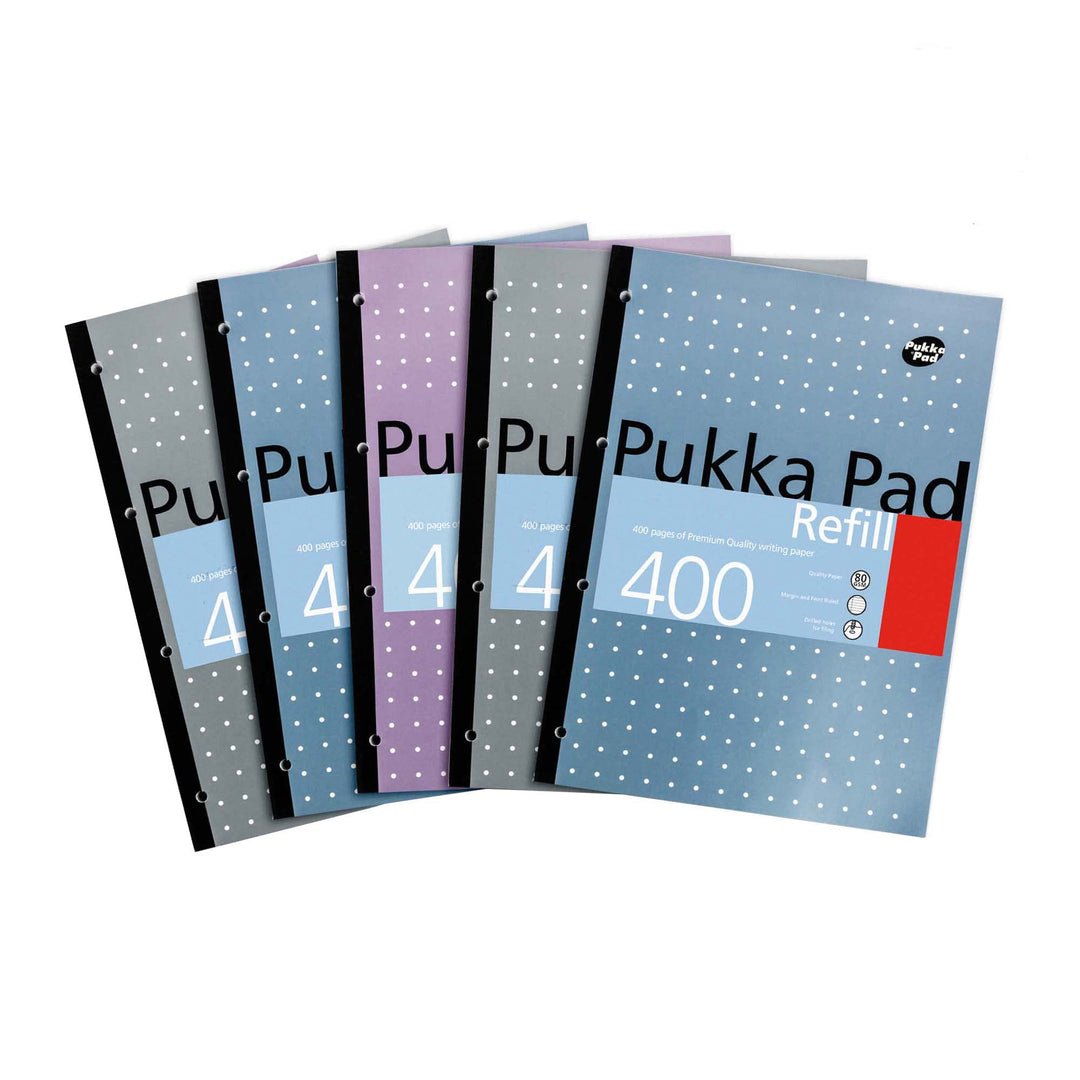 Pukka Pads Nachfüllblock, A4, 400 Seiten, 5 Stück Einzeln 5 weiss, Einzeln