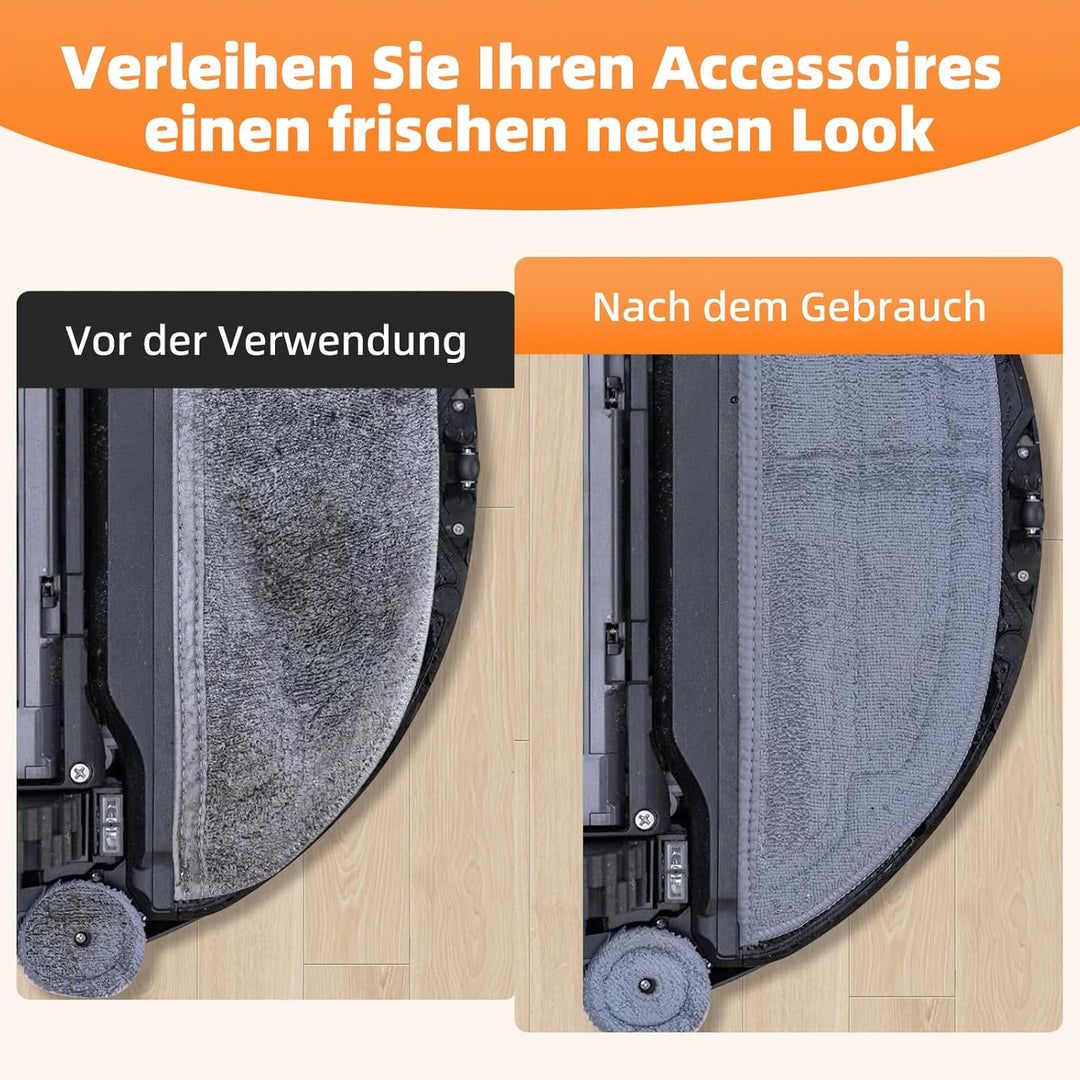 4 Stück Wasserfilter Wartungsbürste Reinigungsbürste und Mop Schrubber Zubehör Kompatibel mit Roboro