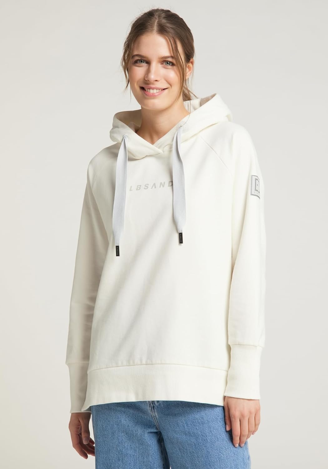 Elbsand Svana Damen Hoodie, Sweatshirt mit Kapuze, Rundhalsausschnitt Cloud White XS, Cloud White XS
