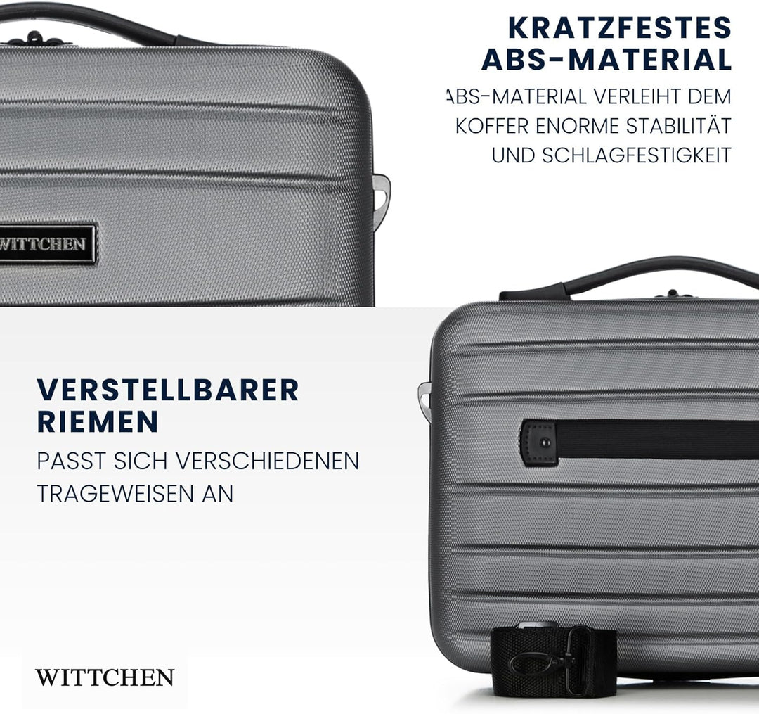 WITTCHEN Globe Line Kosmetikkoffer Reisekoffer Handgepäck Kabinenkoffer Hartschale aus ABS Zahlensch