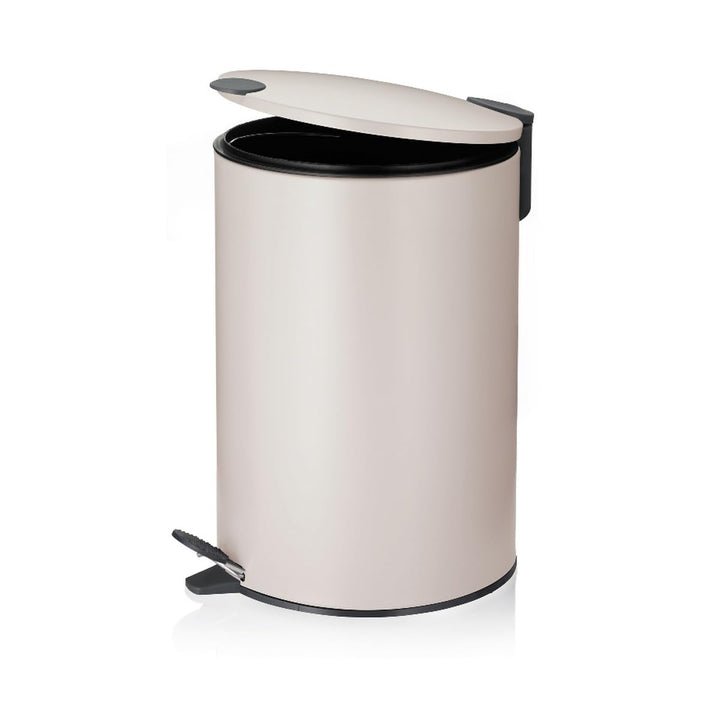 kela 10644 Treteimer mit Inneneimer 12 l, Geräuschloses Schliessen, Metall, Mats, Beige 12 l Beige,