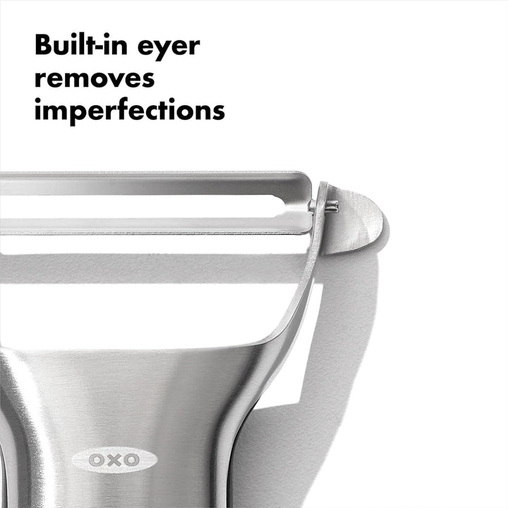 OXO Steel Y-Schäler aus Edelstahl Silber Y-Schäler, Silber Y-Schäler