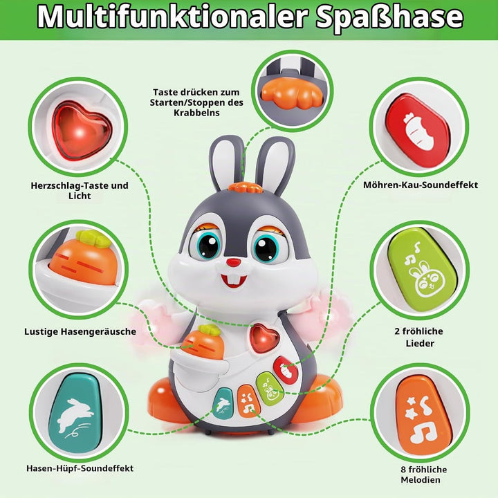 Baby Musikspielzeug Spielzeug ab 1 Jahr, Babyspielzeug ab 7 8 9 10 12 18 Monate,Osterhase Krabbelspi