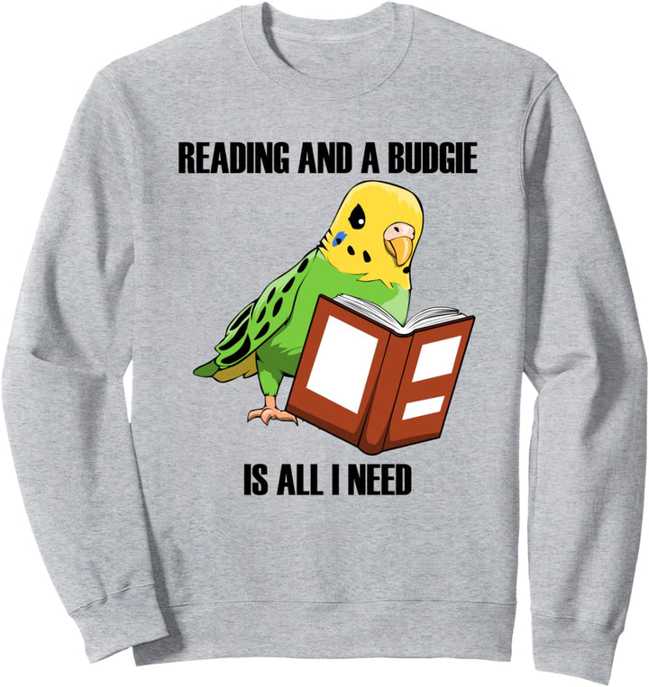 Wellensittich und Lesen Vogel Lesender Sittich Sweatshirt