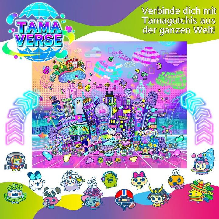 BANDAI - Tamagotchi Uni - Verbindungsfähiges Tamagotchi mit Armbanduhr - Virtuelles Haustier - Rosa