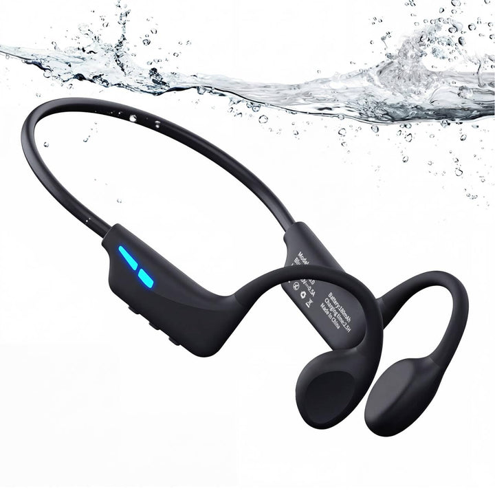 MONODEAL Knochenschall Kopfhörer Schwimmen Bluetooth 6.0 IPX8 Unterwasser 32G MP3 Open-Ear Bone Cond