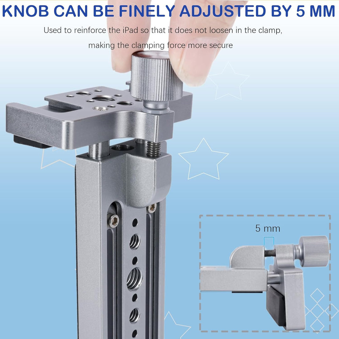 NICEYRIG iPad Stativ-Adapter mit Kaltschuh, Arca Swiss Stativhalterung für iPad Mini 7,9 Zoll / 9,7
