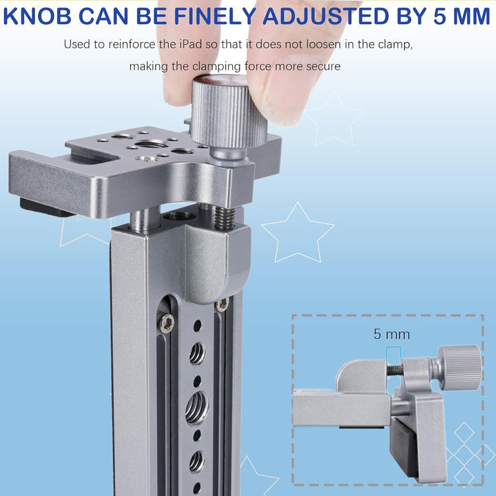 NICEYRIG iPad Stativ-Adapter mit Kaltschuh, Arca Swiss Stativhalterung für iPad Mini 7,9 Zoll / 9,7