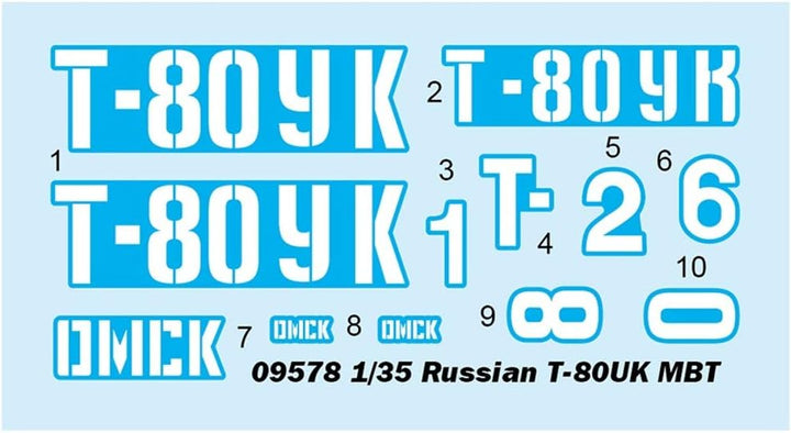 Trumpeter 09578 - Russian T-80Uk MBT - Massstab 1/35 - Modellbausatz