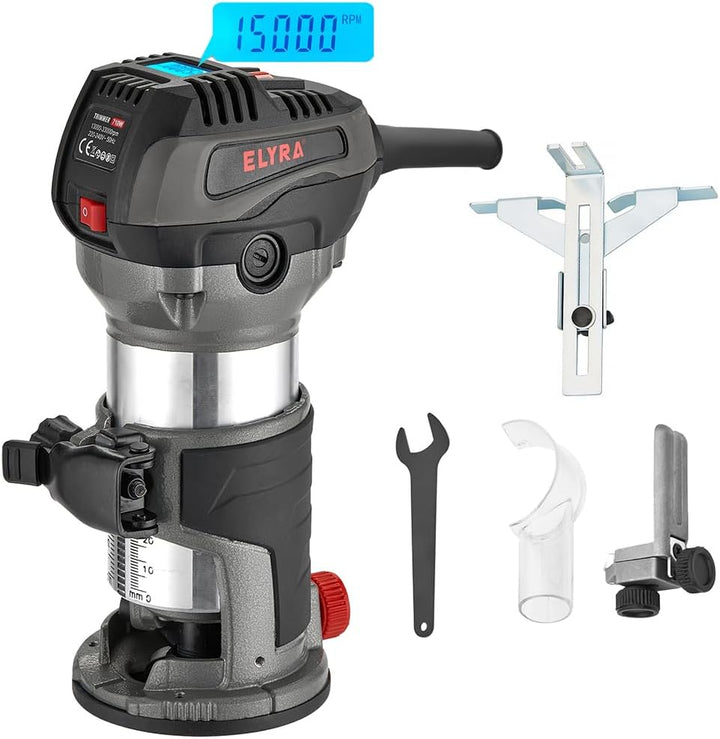 Elyra Elektrischer Handoberfräser 710W mit LCD-Display