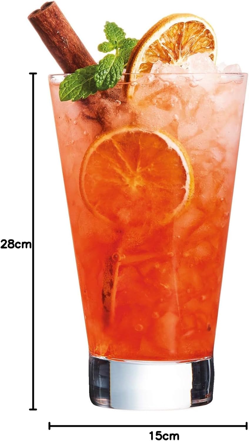 Arcoroc ARC 79698 Shetland Longdrinkglas, 420ml, Glas, transparent, 12 Stück Longdrink 420ml, Longdr