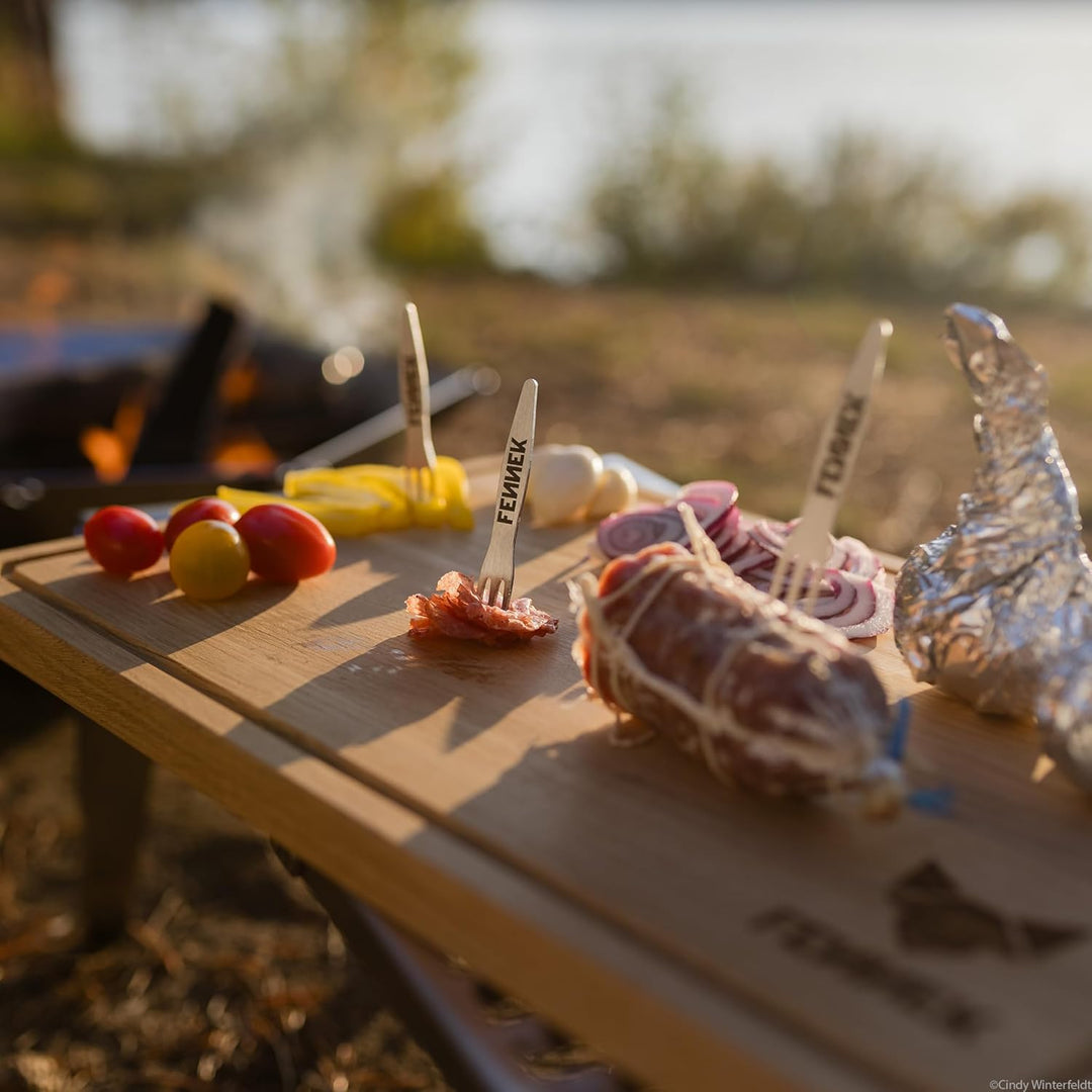 FENNEK Pieker 6 Stück im Set, Pommes, Currywurst, Picknick, Party, Grill Gabel, Picker, Spiess