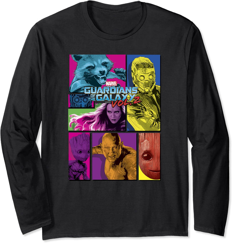 Marvel Guardians Of The Galaxy Vol. 2 Group Panels Langarmshirt