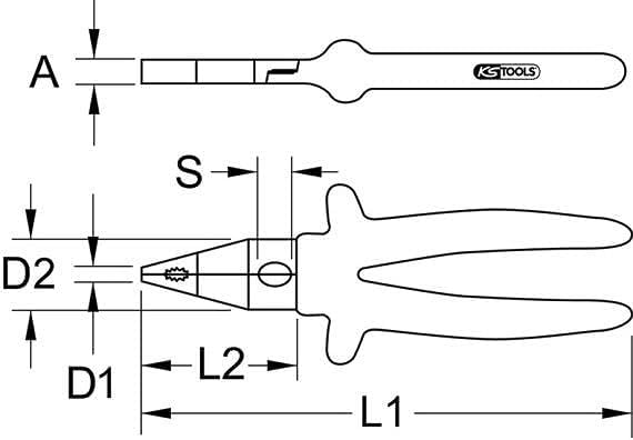KS Tools 117.1711 CLASSIC 1000V Kombizange, 185mm