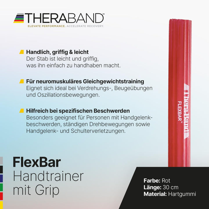 Thera-Band® Flexibler Übungsstab rot - leicht