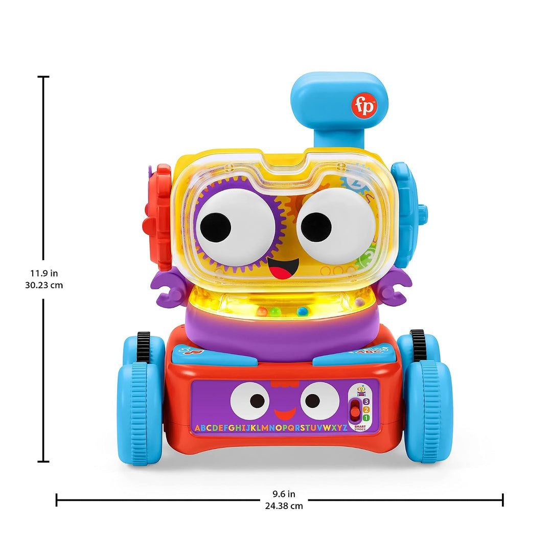 Fisher-Price - Tino Robotino 4-in-1, Lernspielzeug mit Smart Stages Technologie mit über 120 Geräusc