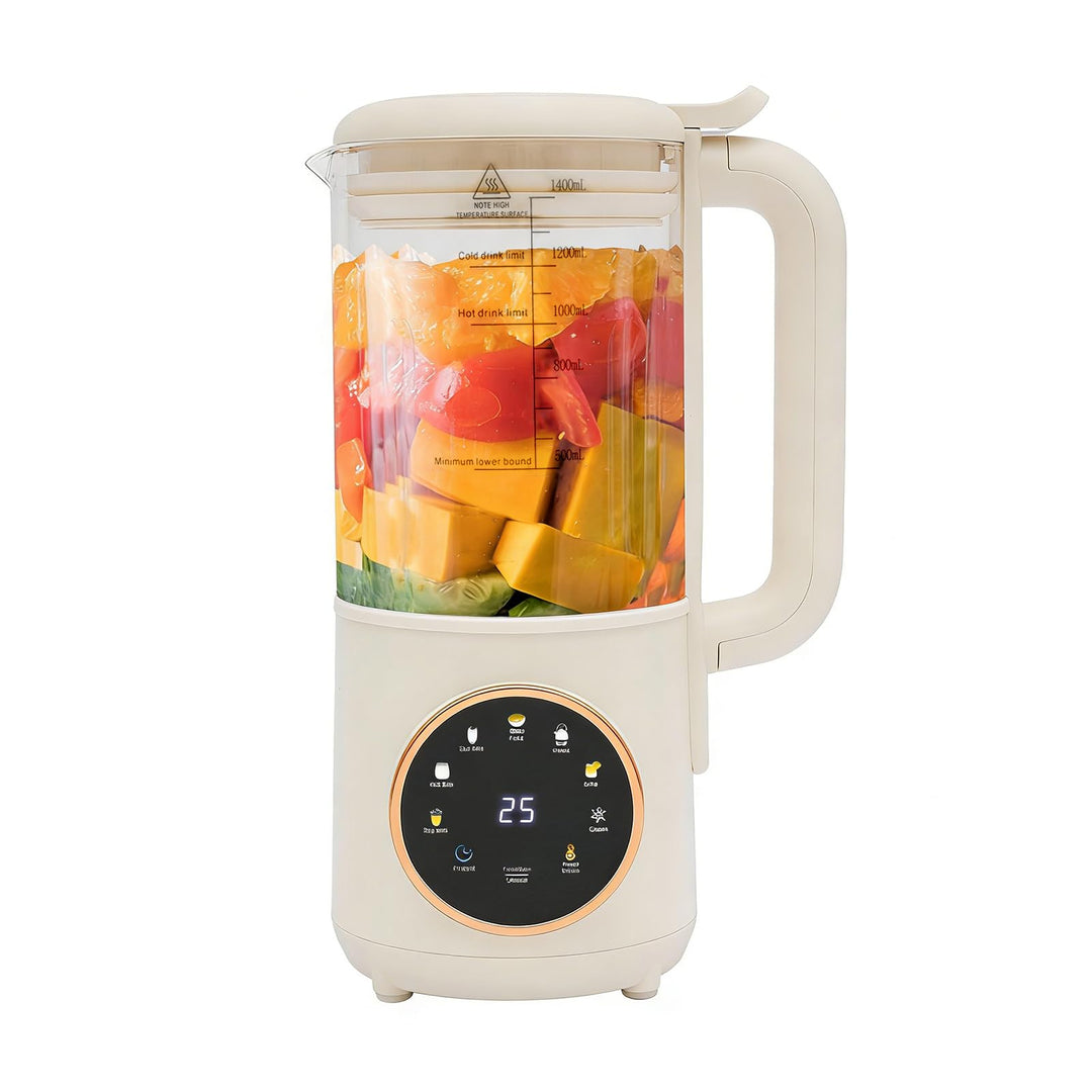 1400ml Pflanzenmilchbereiter Entsafter Nussmilchbereiter Nussmilch Maschine mit Touch-LED-Display, H