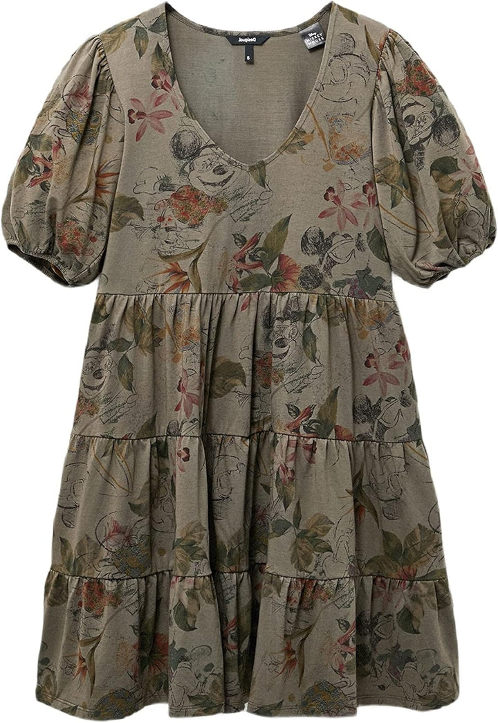 Desigual Damen Vest_nagore Lässiges Kleid XS Grün, XS Grün