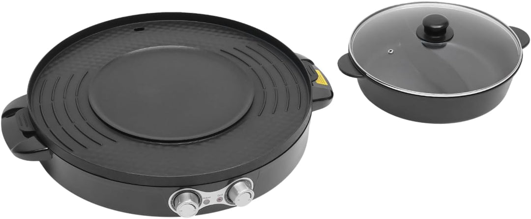 Food Party Hot Pot 220V 2200W Tischgrill Elektrisch Hotpot Topf Elektrogrill 2 in 1 Multifunktion El