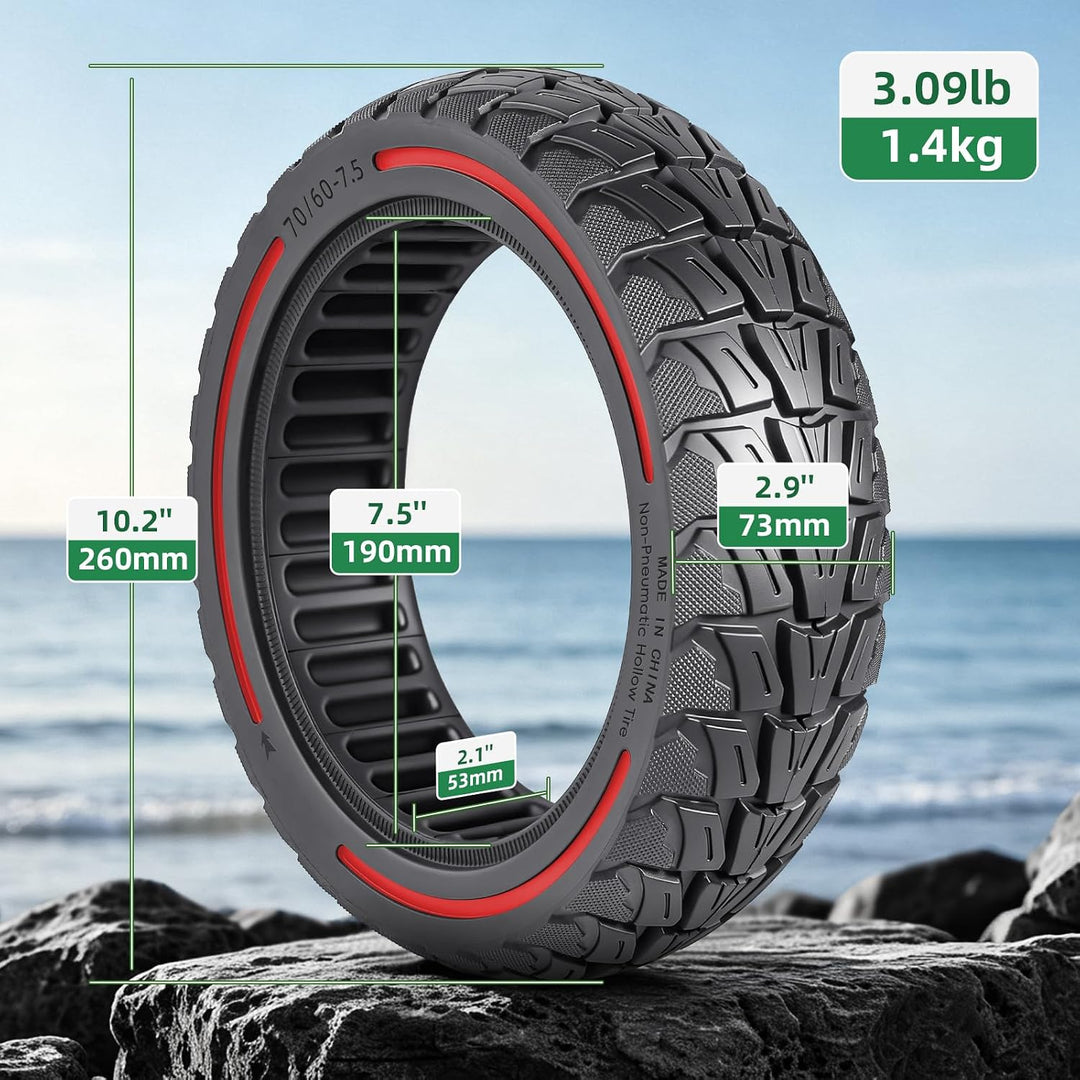 70/60-7,5 Vollgummireifen für Segway Ninebot ZT3 / ZT3 Pro / G3 Elektroroller 11 Zoll Ersatzreifen H