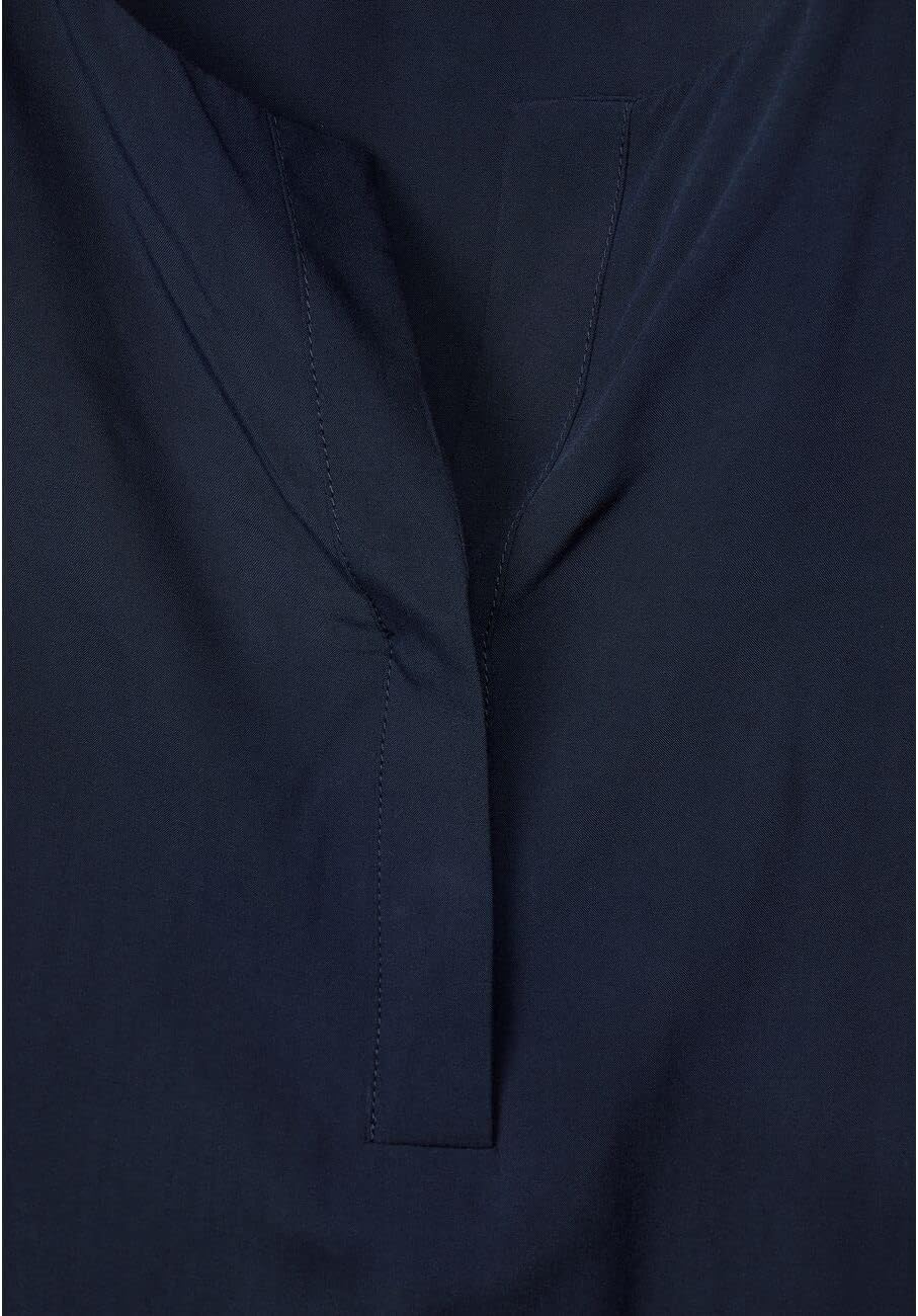 Street One Damen Bluse mit Klappenkragen 36 Deep Blue (Blau), 36 Deep Blue (Blau)