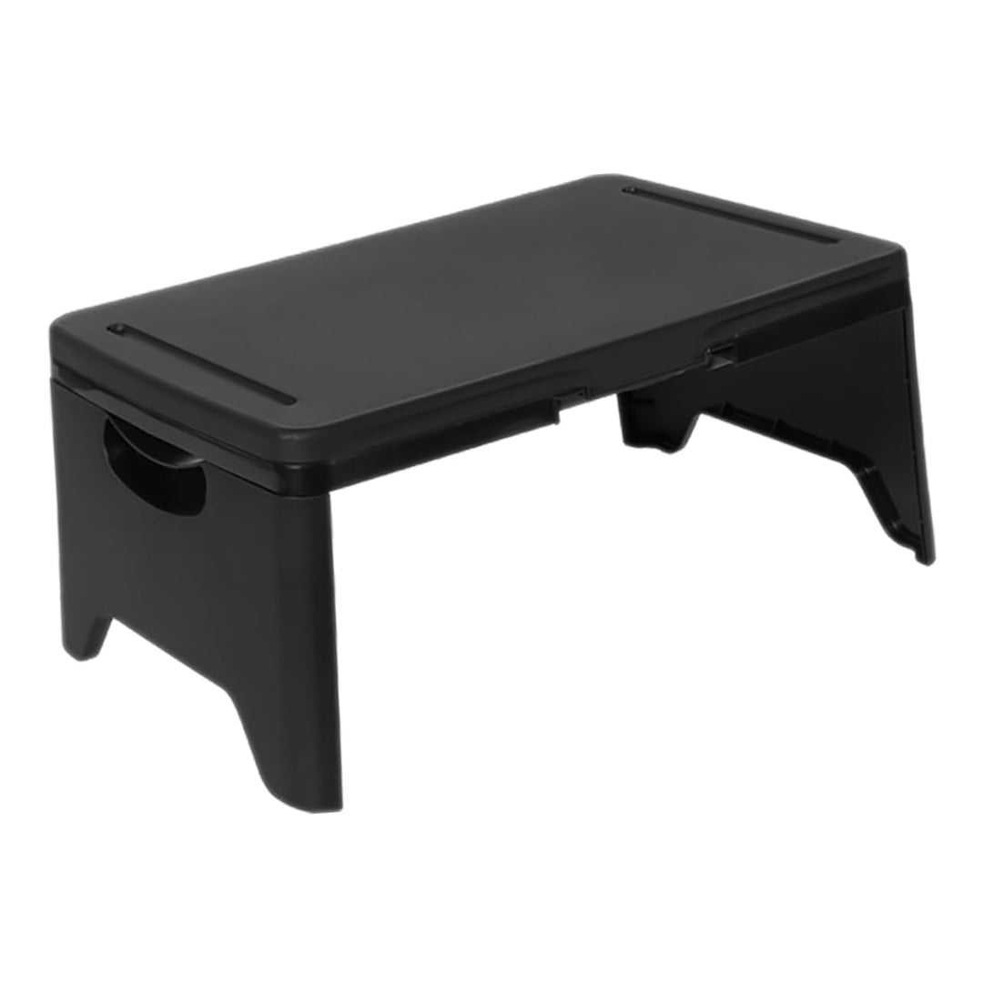 DOITOOL Tragbarer Faltbarer Betttisch aus Pp mit Integriertem Stauraum Schlankes Schwarzes Design fü