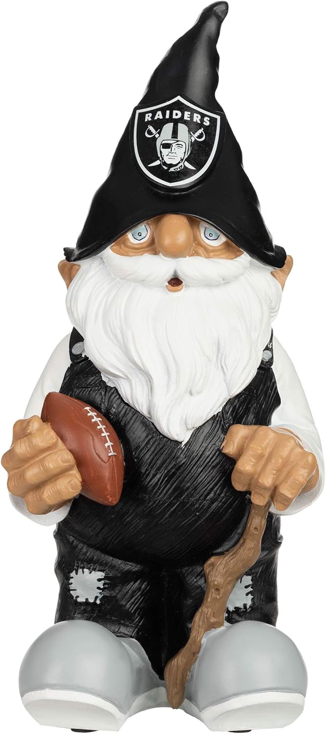 FOCO Las Vegas Raiders NFL Team Gnom Gartenzwerg 28cm, Las Vegas Raiders