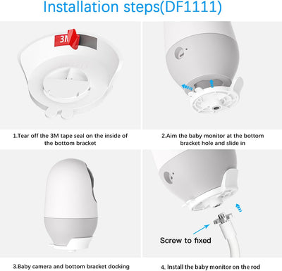 HOLACA Baby Monitor Clip Halterung für Nooie Babyphone mit Kamera, Nooie 2K Überwachungskamera innen